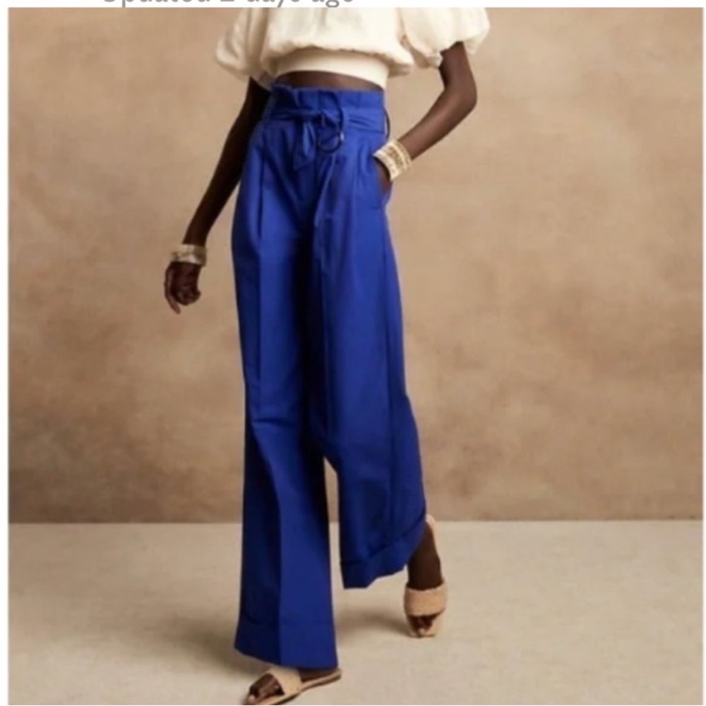 Banana Republic Royal Blue Wide-Leg Pants